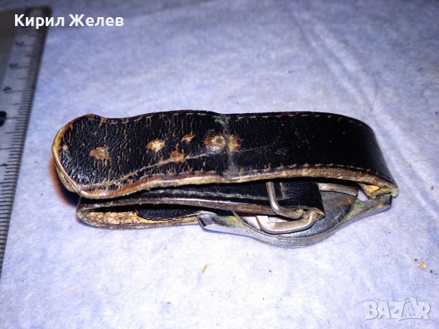 ЗиМ СТАР РЯДЪК РУСКИ МЕХАНИЧЕН ЧАСОВНИК СДЕЛАНО в СССР с КАИШКА от ЕСТЕСТВЕНА КОЖА 37166, снимка 5 - Антикварни и старинни предмети - 40126294