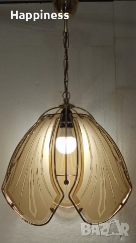 Абажур (Полилей) с 5 стъкла и Нова LED крушка (E27 / 10W / 4000K )