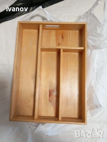 Дървена поставка за прибори , снимка 1