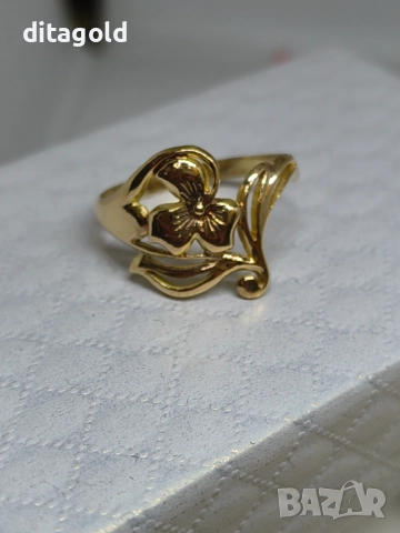 Нов 14К златен пръстен, български модел, 2.90 гр цена 500 лв, снимка 3 - Пръстени - 52708332