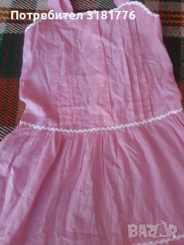 Детска лятна рокличка с презрамки,розова., снимка 2 - Детски рокли и поли - 37020072