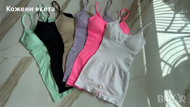 Оформящи къси гащеризони с тънки презрамки, снимка 3 - Гащеризони - 49657060