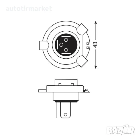 Крушка H4 24V 75/70W – Lampa 98210, снимка 3 - Аксесоари и консумативи - 56053482