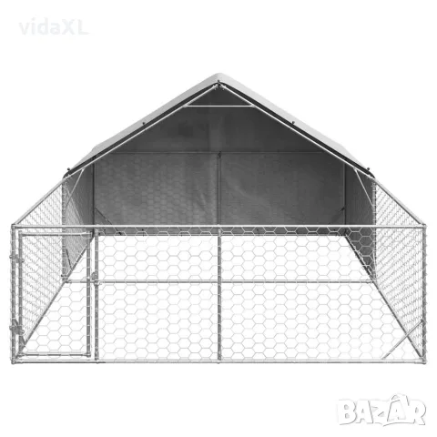 vidaXL Открита кучешка колиба с бягаща пътека 5x3x1,9 m, снимка 3 - За кучета - 56147016