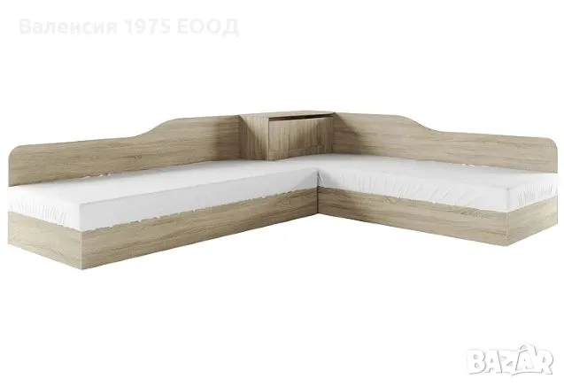 Ъглови легла с ракла Сити 2001 сонома, орех или комбинация бяло/ арвен