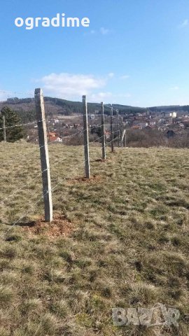 Ограда с Циментови колове и Поцинкована Мрежа, снимка 9 - Дограми - 17320321