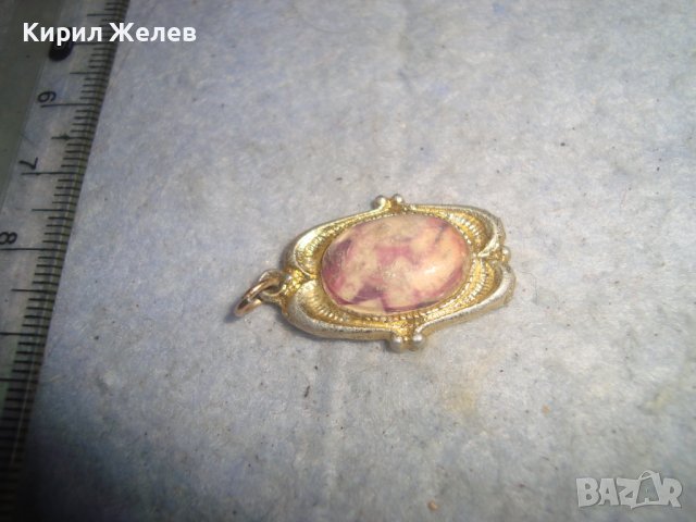 СТАРО ПОЗЛАТЕНО МЕДАЛЬОНЧЕ РЕТРО ПЕНДАНТ ВИКТОРИАНСКИ СТИЛ 29058, снимка 4 - Антикварни и старинни предмети - 37793271