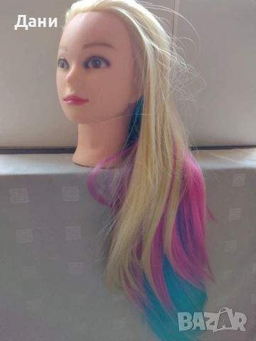 Учебна фризьорска глава  3 броя , снимка 2 - Аксесоари за коса - 54355584