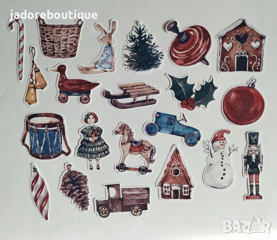 Стикери за скрапбук Зимни/ Коледни/ Новогодишни теми, снимка 12 - Други - 48048508