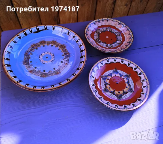 Ново. 3 броя народни чинии, снимка 2 - Чинии - 48118964