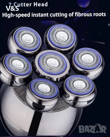 Самобръсначка  за мъже, 7D електрическа самобръсначка за  мъже, универсална,приставки, снимка 16 - Електрически самобръсначки - 48119237