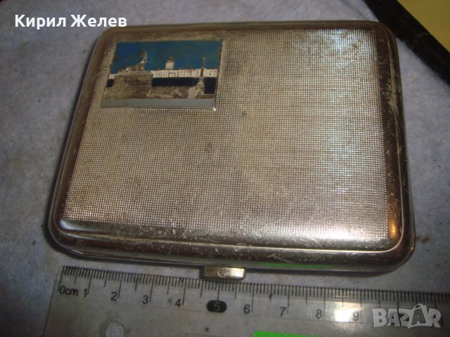 СТАРА РЕТРО - ВИНТИДЖ КОРЕКЦИОНЕРСКА СССР ПОСРЕБРЕНА ЕМАЙЛИРАНА ТАБАКЕРА 32198, снимка 6 - Колекции - 38289017