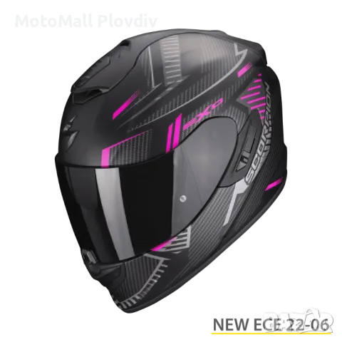 Каска SCORPION EXO-1400 EVO AIR SHELL Matt Black-Pink