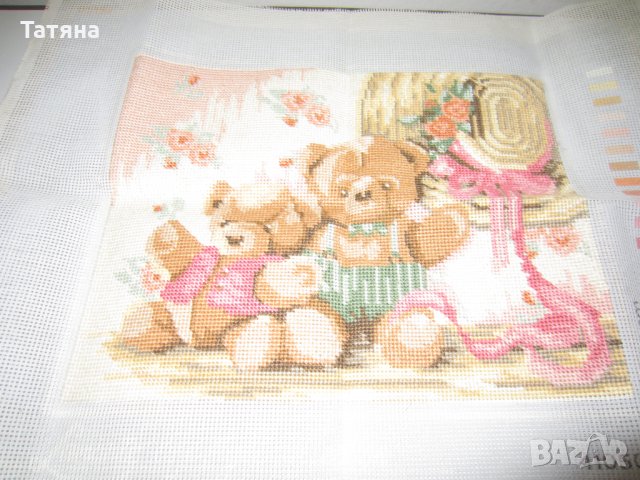 гоблени с детски мотиви за ушиване и ушити МЕЧЕТА;ПАПАГАЛИ, снимка 6 - Други - 28893573