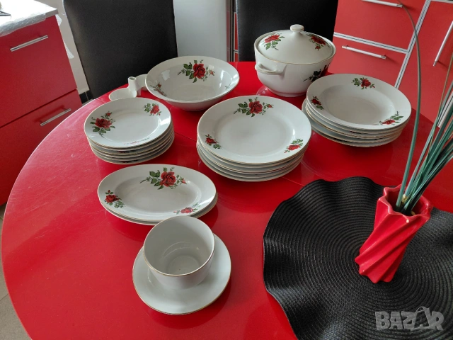 Порцеланов сервиз , български , страхотен , 23 части , снимка 5 - Сервизи - 53901719