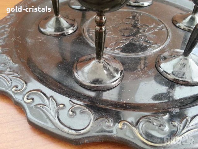  Метални чаши с поднос месинг бронз , снимка 8 - Антикварни и старинни предмети - 29292727