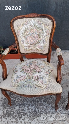 Ретро кресла орех №045, снимка 6 - Дивани и мека мебел - 52652297