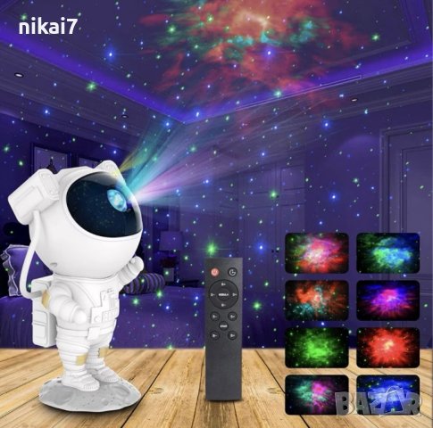Детска нощна лампа звездно небе проектор Galaxy Star Project Астронавт, снимка 1 - Електрически играчки - 42730830