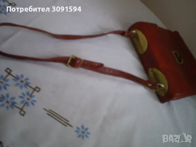 Винтидж стил на 80-те червена чанта с горна дръжка, снимка 12 - Други ценни предмети - 50201485