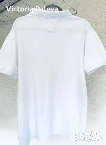 Бяла блуза/тениска поло яка TOMMY HILFIGER органик памук, снимка 8 - Тениски - 49875374