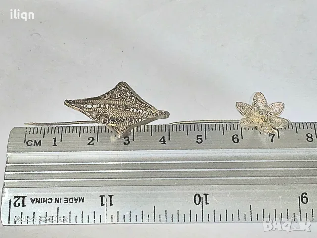 2 Броя Сребърни брошки. Цена 22,99лв. Разгледайте и останалите ми обяви., снимка 5 - Колиета, медальони, синджири - 49935944