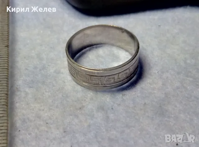 СТИЛНА СРЕБЪРНА ХАЛКА ПРЪСТЕН СРЕБРО 925 с ВЕРСАЧЕ ОРНАМЕНТИКА 47117, снимка 8 - Пръстени - 50072661