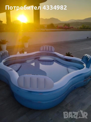 Надуваем басейн Intex 56475NP Swim Centre Family Lounge Pool 229 х 66 см  4 седалки, снимка 6 - Басейни и аксесоари - 51263626
