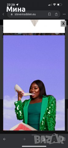 Дамски обувки на ток с кристали, снимка 6 - Дамски обувки на ток - 39910353