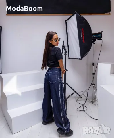 Стилни сиви дамски дънки , снимка 2 - Дънки - 47531370