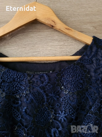Нова официална тъмно синя рокля пайети и рязана дантела , снимка 5 - Рокли - 52062204