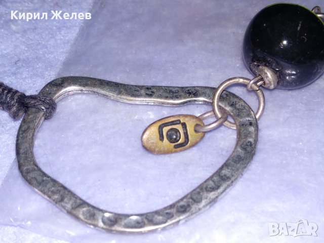 МНОГО АРТИСТИЧНА МАРКОВА ПОСРЕБРЕНА ОГЪРЛИЦА с ЦВЕТНИ ПОЛИРАНИ КРИСТАЛИ 34738, снимка 8 - Колиета, медальони, синджири - 39188719