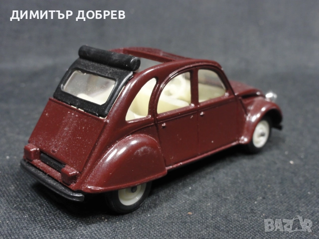 1/43 СТАРА РЕТРО МЕТАЛНА КОЛИЧКА МАЩАБЕН МОДЕЛ CITROEN 2CV VEREM FRANCE, снимка 4 - Колекции - 52344480