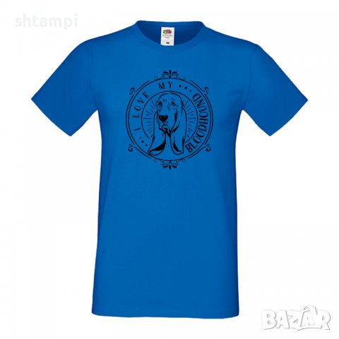 Мъжка тениска I Love My Bloodhound 2 Dog,Куче, животно,подарък,изненада, снимка 4 - Тениски - 36932877