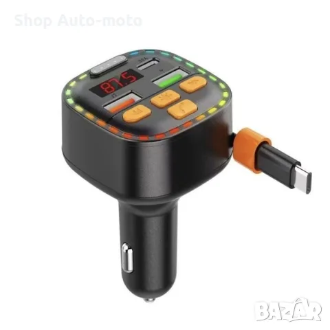 FM трансмитер Automat-С Bluetooth, LED дисплей с волтметър