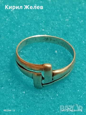 Елегантен и стилен сребърен пръстен майсторска изработка 25548