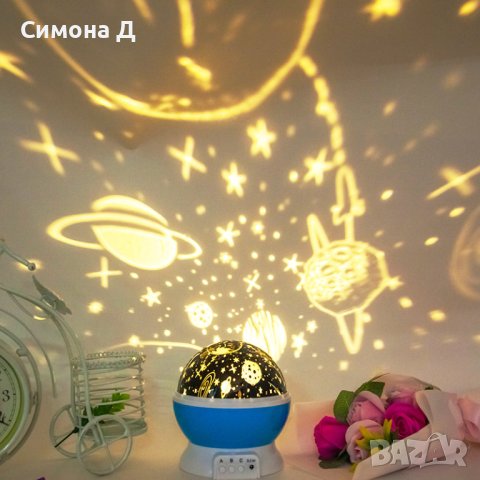 Нощна лампа, детски планетариум и Холограмна 3D LED нощна лампа., снимка 2 - Настолни лампи - 42685225