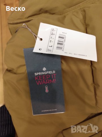 Есенно зимно мъжко яке Springfield / размер L / Спрингфилд, снимка 2 - Якета - 36607757