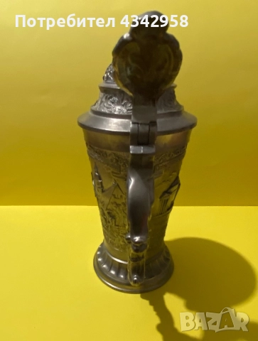 Zim Becker .Винтидж бирена калаена халба., снимка 4 - Антикварни и старинни предмети - 52887011