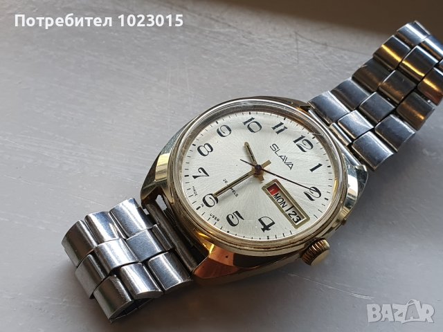 Механичен руски часовник Слава в страхотно състояние, снимка 4 - Мъжки - 42891992