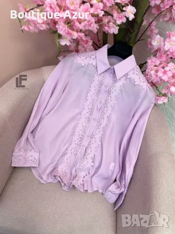 Риза с дантелен акцент, снимка 2 - Ризи - 50327317