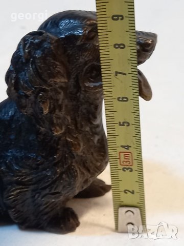 Бронзова статуетка куче , снимка 6 - Антикварни и старинни предмети - 38606062