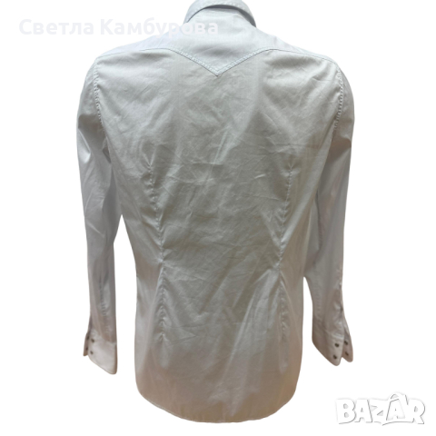 Мъжка риза DIESEL размер M бяла, снимка 3 - Ризи - 44589650