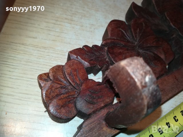 Закачалка стенна със цветя дърворезба 3012201954, снимка 14 - Колекции - 31262703