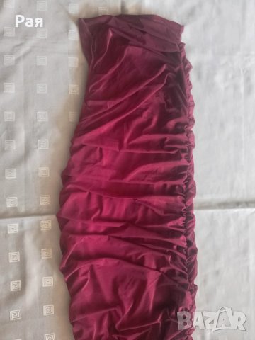 Дълга рокля в бордо , снимка 4 - Рокли - 51280453