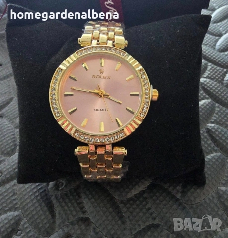 Дамски луксозни часовници с кристали — метална верижка — различни модели и цветове, снимка 10 - Луксозни - 54233053