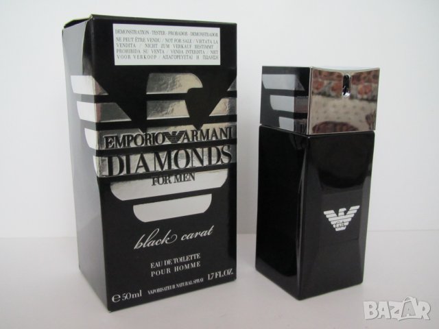 Emporio Armani Diamonds for Men Black Carat ОРИГИНАЛЕН мъжки парфюм 50 мл ЕДТ, снимка 1 - Мъжки парфюми - 35521351