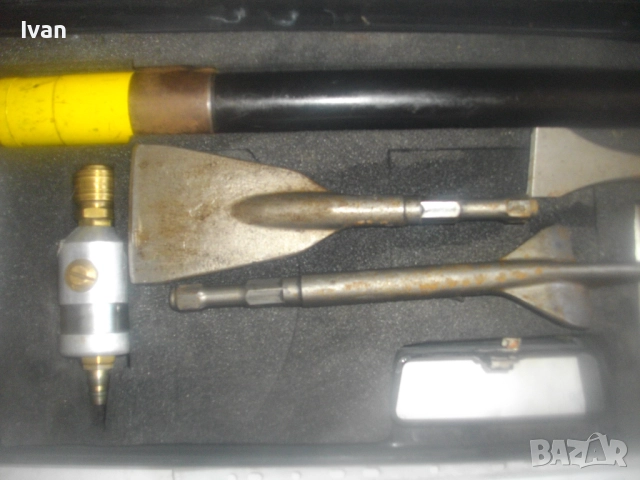 Голям пневматичен скрепер стъргалка DITTMANN Scrap Air S24 пълен комплект с длета за дърво и бетон , снимка 5 - Други инструменти - 51554477