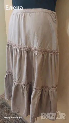 Пола b.uoung.100%коприна. размер S, снимка 6 - Поли - 50207372