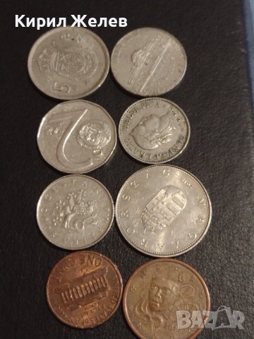 Лот монети от цял свят 8 броя ШВЕЙЦАРИЯ, АМЕРИКА УНГАРИЯ ЗА КОЛЕКЦИЯ 71371