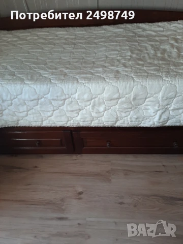 Легло, единично от масивна дървесина + матрак , снимка 11 - Спални и легла - 49799437